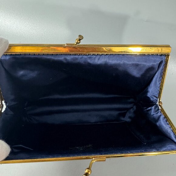 Ellegent Saks Fifth Avenue Beaded Evening Bag/Clutch  in Blue - Picture 11 of 15